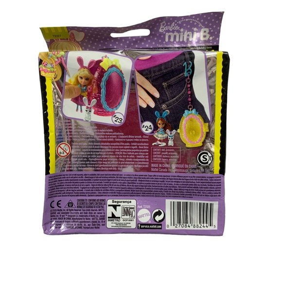 Mattel 2009 Barbie Mini B. #23 Easter Mini Doll With Bunny NEW - Picture 7 of 9